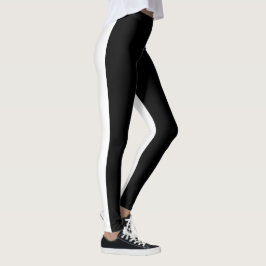 Leggings Black Front Back blanco ultrarenzado de las mujere