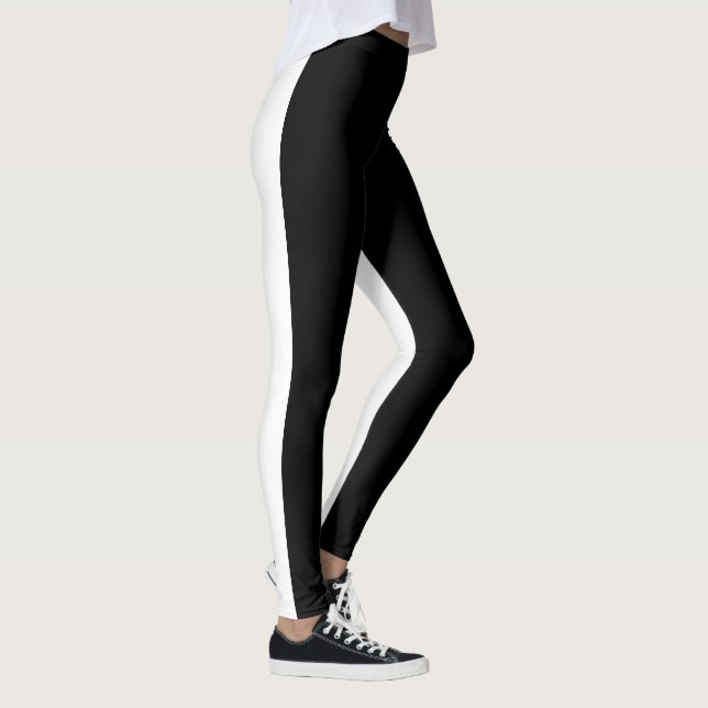 Leggings Black Front Back blanco ultrarenzado de las mujere (Derecha)