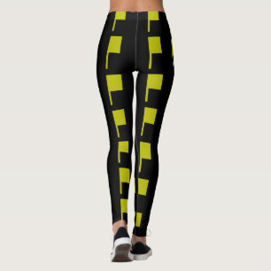 Leggings Black Gold Green Art Deco 4 Dina