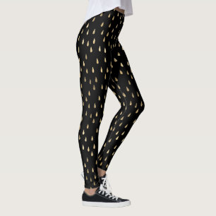 Leggings Black Gold Raindrop Moderne Trendy Yoga
