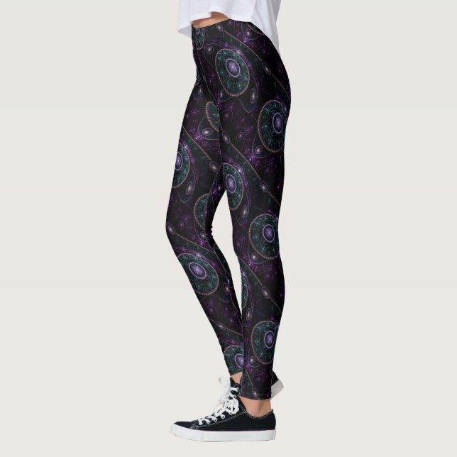 Leggings Black Purple Verde azulada Glow Magic Sphere (Izquierda)