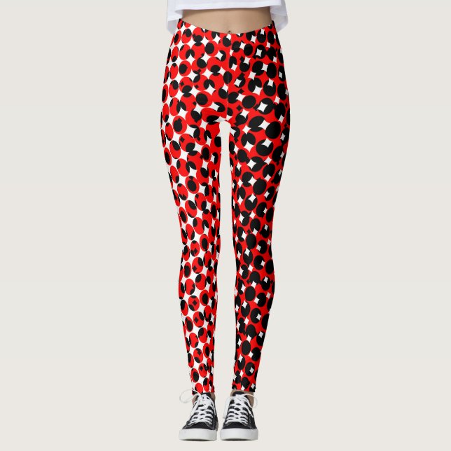 Leggings Black Red White Clásico (Anverso)