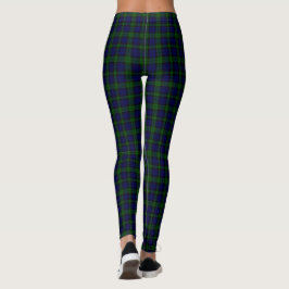 Leggings Black Watch Tartan Blue Green Plage