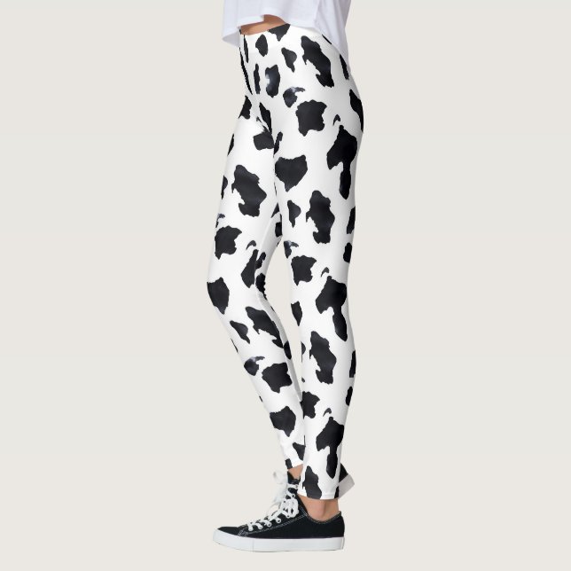 Leggings Black White Cow Print (Izquierda)
