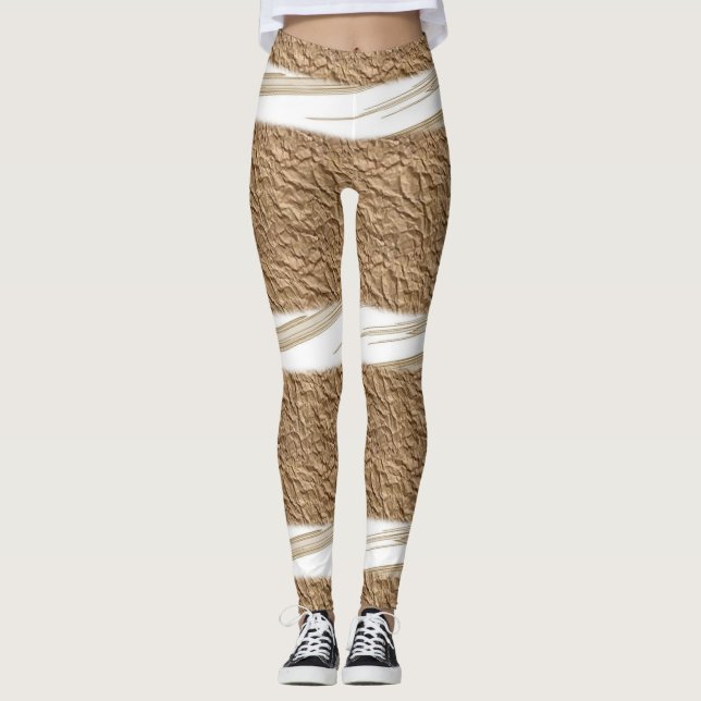 Leggings Blancas y Beiges Largos (Anverso)