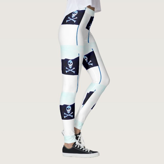 Leggings blanco alegre de la bandera de Rogelio (Derecha)