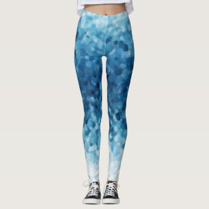 Leggings Blanco azul de invierno de Ombre