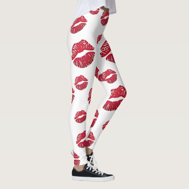 leggings blanco con besos (Derecha)
