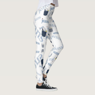 Leggings blanco con perritos