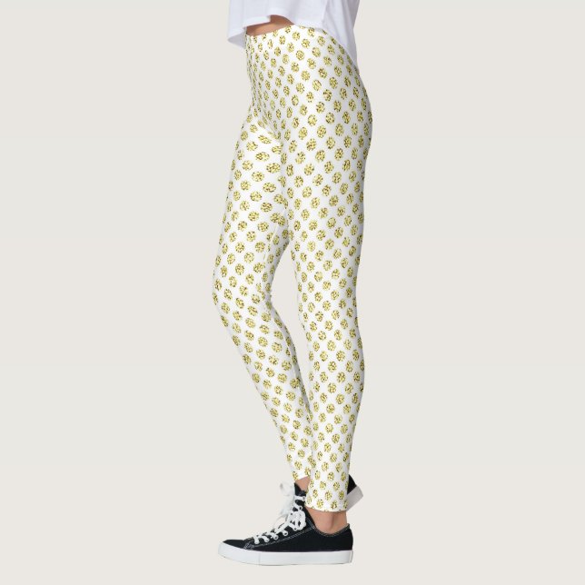 Leggings Blanco con puntos dorados (Izquierda)
