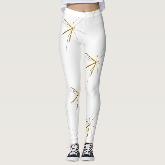 Leggings blanco de insectos gigantes (Anverso)