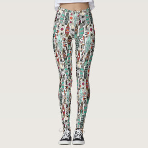 Leggings blanco de tablas de surf