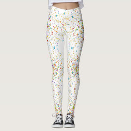 Leggings Blanco del confeti