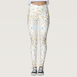 Leggings Blanco del confeti