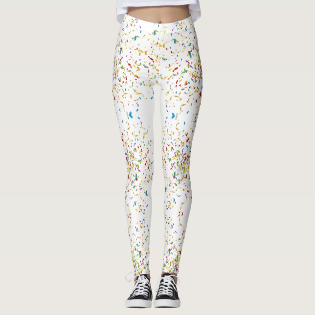 Leggings Blanco del confeti (Anverso)