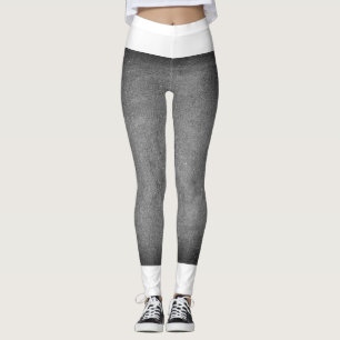 Leggings Blanco Gris Y Negro