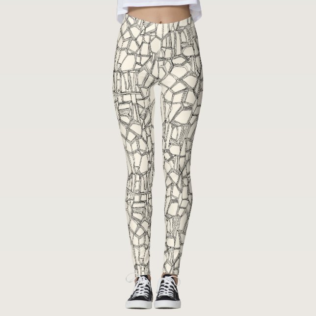Leggings Blanco negro roto (Anverso)