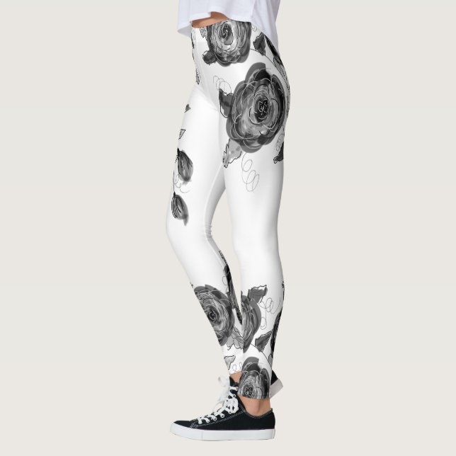 Leggings Blanco Negro Y Grises (Izquierda)
