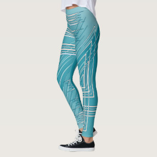 Leggings Blanco opaco turquesa