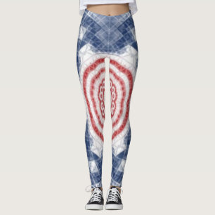Leggings blanco rojo y azul