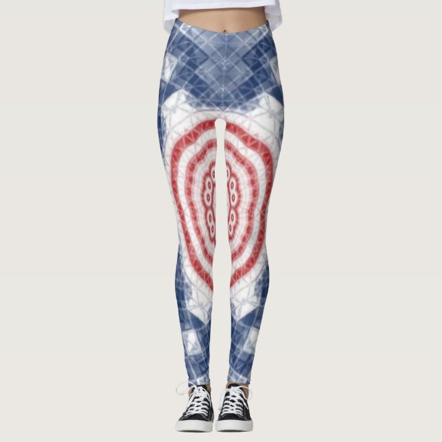 Leggings blanco rojo y azul (Anverso)