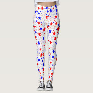 Leggings Blanco rojo y azul