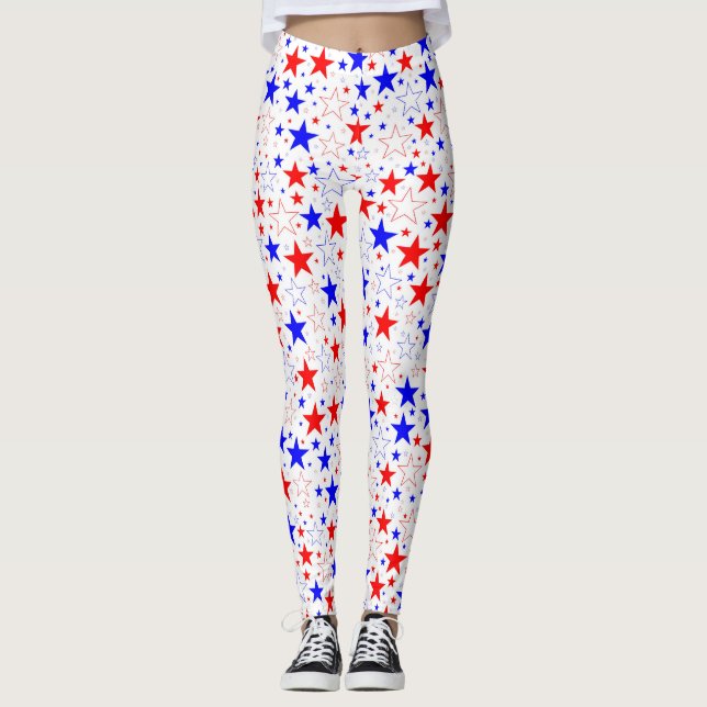 Leggings Blanco rojo y azul (Anverso)