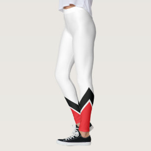 Leggings Blanco rojo y negro