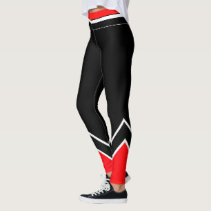 Leggings Blanco rojo y negro