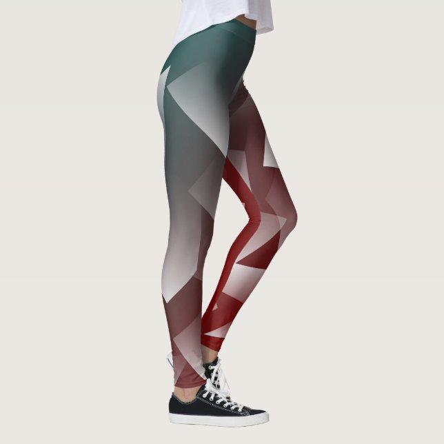Leggings blanco roto en burdeos verde azulados (Derecha)
