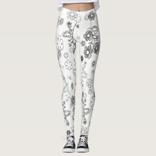 Leggings Blanco y negro (Anverso)
