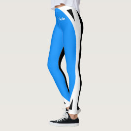 Leggings Blanco y negro azul dulce y sexy