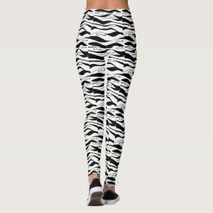 Leggings Blanco y negro contemporáneo