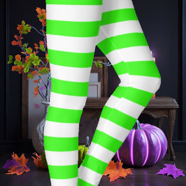 Leggings Blanco y verde