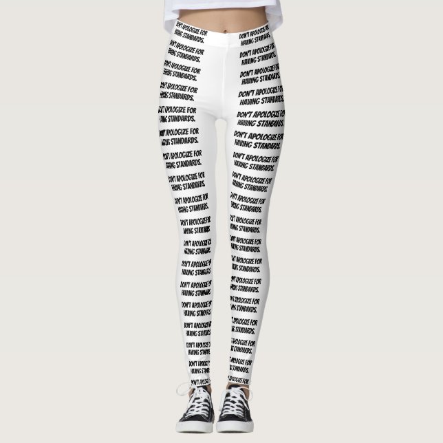 leggings blancos "No te disculpes por haberme qued (Anverso)
