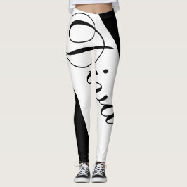 Leggings Blancos y negros de las mujeres