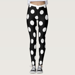 Leggings Blk Polka