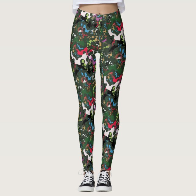 Leggings Bloom de canvas de concreto: Piernas de selva urba (Anverso)