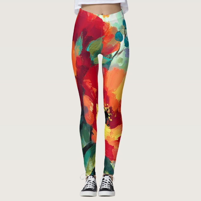 Leggings Bloom Vibrant Floral Garden (Anverso)