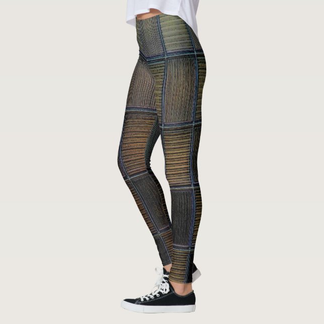 Leggings Bloque de color neutro con aspecto de pana (Izquierda)