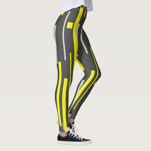 Leggings Bloques Amarillos Centrados Resumen de Leyendas de (Derecha)