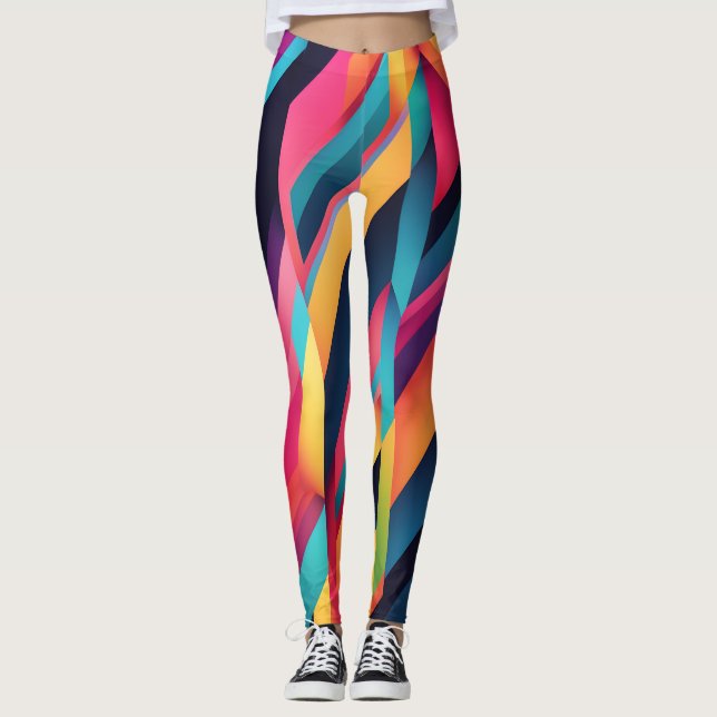 Leggings Bloques de color vibrantes (Anverso)
