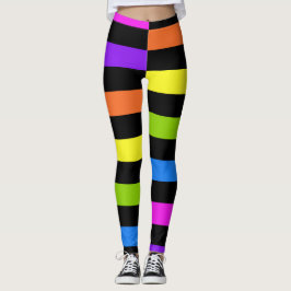 Leggings Bloques de compensación de colores brillantes con