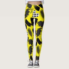 Leggings bloques de construcción.Negro y Blanco.w.01x4 B Am