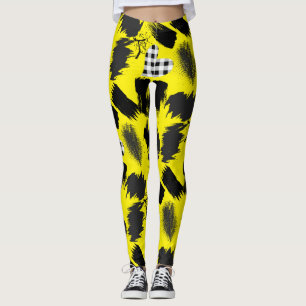 Leggings bloques de construcción.Negro y Blanco.w.01x4 B Am