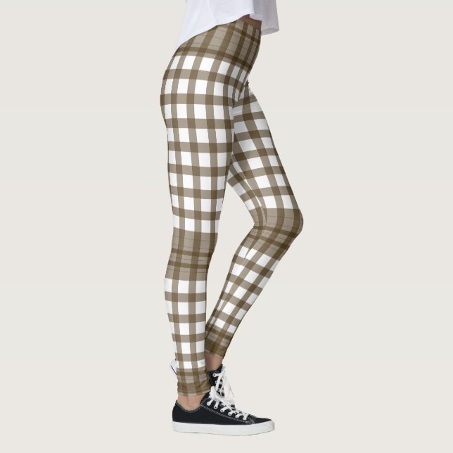 Leggings Bloques de Gingham Marrón (Derecha)