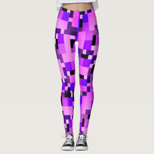 Leggings Bloques rosados púrpuros
