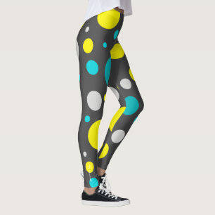 Leggings Bloques turquesas verdes centrados en las piernas