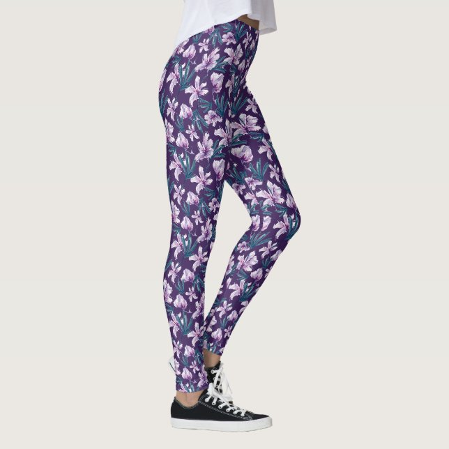 Leggings Blossom Bliss en morado oscuro (Derecha)