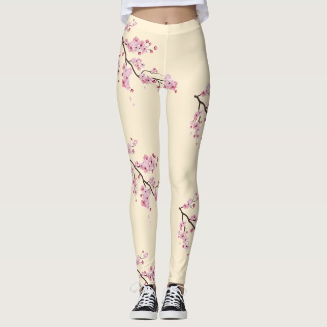 Leggings Blossom Tet Hoa Anh Dao New Year WL vietnamita (Anverso)